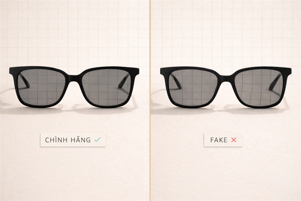 Phân biệt kính râm chính hãng và hàng fake chỉ trong 1 phút